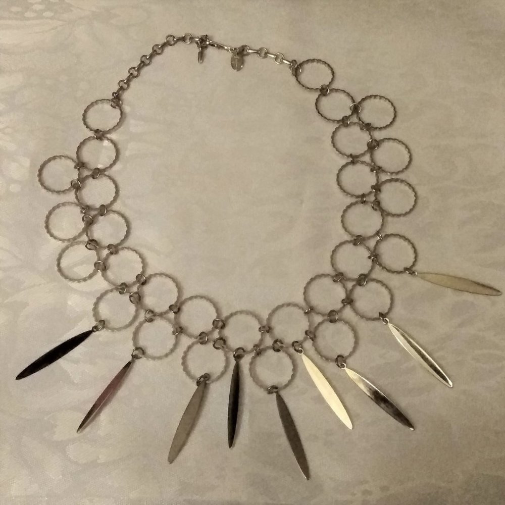 VTG Rare Vendome Necklace Silver Tone 14"-17"